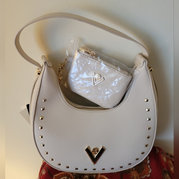 Valentino Orlandi Handbags - Valentino Orlandi NWT. Studded Vegan Leather In Bone Hobo.